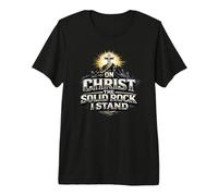 sur Christ, Le Rocher Solide, Je me tiens, Cadeau de Foi T-Shirt Haut de Gamme