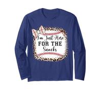 Sœur de Baseball pour Filles, Je suis Juste là pour des collations | Funny Baseball Manche Longue