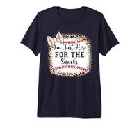 Sœur de Baseball pour Filles, Je suis Juste là pour des collations | Funny Baseball T-Shirt Haut de Gamme