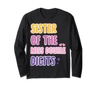 Sœur de Mme Double Chiffres Peace 10 Ans 10e Anniversaire Manche Longue