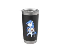 Sur des béquilles - dessin animé Licorne Gobelet isotherme en acier inoxydable double paroi