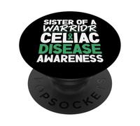 Sœur d'un guerrier de la maladie cœliaque PopSockets PopGrip Adhésif