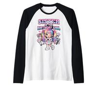 Sœur d'une Fille Qui fête Son Anniversaire et Qui Aime la Musique Populaire coréenne K-Pop Manche Raglan