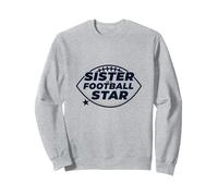 Sœur d'une Star du Football : Soutien Familial Fier Sweatshirt, Unisexe pour Adultes, Gris Chiné, M