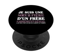 Sœur Fière Frère Génial Fille Aînée Famille Amour Enfants PopSockets PopGrip Adhésif