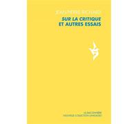 Sur la critique et autres essais - Jean-Pierre Richard - Baconniere - broché - Essai