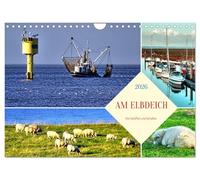 Sur la digue de l'Elbe - Des bateaux et des moutons, Version française (Calendrier mural 2026 DIN A4 portrait), Calendrier CALVENDO mensuel