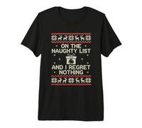 sur la liste des méchants et Je ne Regrette Rien de drôle à Noël T-Shirt Haut de Gamme