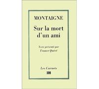 Sur la mort d'un ami - Michel de Montaigne - Desclée De Brouwer - broché - Livre