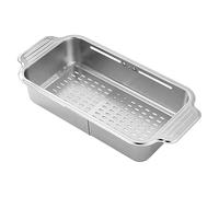 Sur la passoire de l'évier - panier collantes extensible réglable pour l'utilisation cuisine, séchage. Outil lavage comptoir Nettoyage des légumes, un espace rinçage alimentaire Préparation maison et