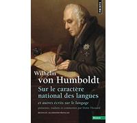 Sur le caractere national des langues ecrit sur le langage