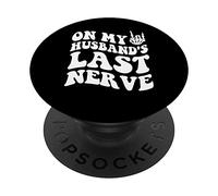 sur Le dernier Point Sensible de Mon Mari, drôle dans Le Dos pour Les Femmes PopSockets PopGrip Adhésif