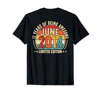 sur Le Dos - Awesome Since June 2014 Vintage Retro 12th Birthday T-Shirt