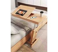 Sur le logement, table de lit avec roues, table de chevet de table de chevet en bois massif table d'ordinateur portable pliable de licenciement mobile, hôpital et utilisation médicale à domicile