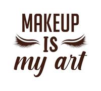 sur le maquillage féminin ou la beauté peut être appliqué sur le mur du salon Stickers gravés 49.2x58.8cm Stickers pour vitres Café