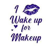 sur le maquillage féminin ou la beauté peut être appliqué sur le mur du salon Stickers gravés 49.2x59.8cm Décoration de carrosserie Bleu foncé