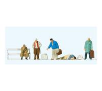 Sur le parvis de la gare (x5) - PREISER 14119 - HO 1/87