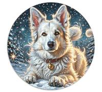 sur Le Thème du German Shepherd Un Puzzle Rond De 1000 PiĿces sur Les Pet Dog Convient Aux Adolescents | DIJtente CrIJatrice | Un Challenge Ludique | 1000pcs (67.5x67.5cm)