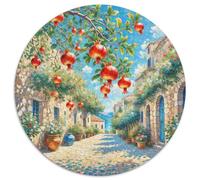 sur Le Thème du Pomegranate Blossom Un Puzzle Rond De 1000 PiĿces sur Les Convient Aux Adolescents | DĲtente CrĲatrice | Jeu Ĳducatif | 1000pcs (67.5x67.5cm)