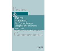 Sur l'essence du savant et la philosophie de la nature (1805-1806)