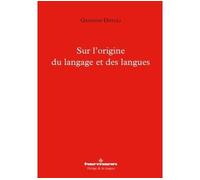 Sur l'origine du langage et des langues - Giovanni Dotoli - Hermann - broché - Essai