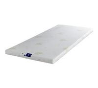 Sur-matelas 4cm 100x200 Mousse à Mémoire de Forme Massante 55Kg/m3 Déhoussable Housse Lavable à 30° à l'Aloe Vera 100 200 King of Dreams G