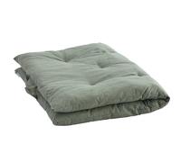 Sur-matelas édredon coton vert jade et gris clair mme stoltz