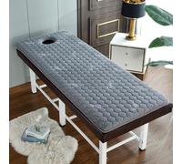 Sur matelas table massage avec trou visage, matelas table massage anti-dérapant, mousse latex matelas extension cils respirable, pour tables massage tatouage beauté spa(Gray C,180 X 60 X 4 CM)
