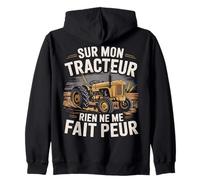 sur Mon Tracteur Rien Ne Me Fait Peur Agriculteur Sweat à Capuche