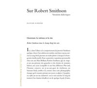 Sur Robert Smithson: Variations dialectiques