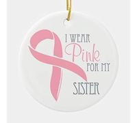 Sœur Roses Atteinte du Cancer du Sein Décorations Noël Souvenirs Céramique Hanging Décoration pour Maison Fête Intérieur 7.3Cm
