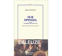 Sur Spinoza: Cours Novembre 1980 - mars 1981