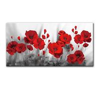 Sur Toile Coquelicots Fleur Peintures Murale Affiches d'Art Fleurs Rouges Tableaux pour Chambre Cuadros 70×140cm Sans Cadre