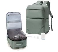 suradar Sac a Dos sous Vide Voyage Cabine Avion avec Pompe, Bagage Sac Ryanair Cabine 40x20x25 Sacs a Dos Compression sous Vide Ordinateur Portable 14 Pouces Homme Femme Vert Militaire