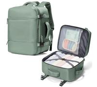 suradar Sac a Dos Voyage Cabine Avion 40x30x20 Ryanair Vert Militaire | avec Pochette Antivol Sac de Voyage Femme Homme Sac Cabine Avion RéSistant à L'Eau 24 L Sac à Dos Bag Main Valise Quotidiens