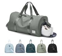 suradar Sac de Sport Homme Femme, Compartiment Chaussures, Cabas de Fitness Voyage Bain Bagage Gym Football Basket-Ball Tennis Yoga Gym Boxe Entraînement Bag Vert armée