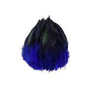 Surakey 100Pcs Artisanat Plumes Colorées Naturelles Plume de Coq Artificielle Plume de Faisan Couleur DIY Accessoires de Plumes pour Dreamcatcher Chapeaux Diadèmes Bijoux Boucles d'oreilles Bleu