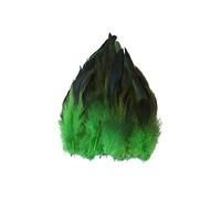 Surakey 100Pcs Artisanat Plumes Colorées Naturelles Plume de Coq Artificielle Plume de Faisan Couleur DIY Accessoires de Plumes pour Dreamcatcher Chapeaux Diadèmes Bijoux Boucles d'oreilles Vert