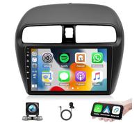 Surakey 4G+64G Android 14 Autoradio pour Mitsubishi Mirage Space Star 2012-2019 avec Wireless Carplay Android Auto 9 Pouces Radio avec GPS WiFi Bluetooth FM Microphone+Caméra Recul