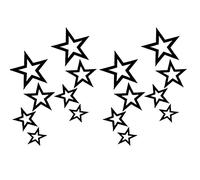 Surakey 4PCS Étoiles Autocollants de Voiture Étoiles Noir Autocollants Réfléchissants Vinyle Automobile Décoration Extérieure pour SUV Camion Moto Portes Murs Ordinateur Portable