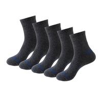 Surakey 5 Paires Chaussettes mi-Hautes Homme Femme, 5 Paires Sport Coton Socquettes Respirant, Chaussettes élastiques Douces, Chaussettes pour Running, Travail, Sport, Randonnées (Gris foncé)