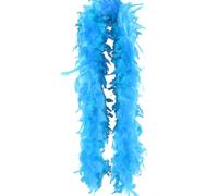 Surakey Boa de Plumes - Bleu - Femme Écharpe en Plumes - Naturelle Plumes de Dinde Frange en Plumes - Charleston Accessoire - pour Années 20, Carnaval, Fête à Thème, Performance en Salle de Bal