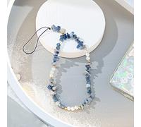 Surakey Bracelet pour téléphone portable,Charme de Corde,Dragonne Lanière Perlée, Sangle Chaîne Perlée Fleurs cristal Perle Anti-Perdue Les Femmes Fille