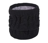 Surakey Cache-Cou Hiver Écharpe Tricotée Tour de Cou Col Épaisse Cache Cou Doublée de Peluche Unisexe Extensible Écharpe Chaude Écharpe Tube Rond Doux Écharpe Coupe-Vent pour Moto, Vélo, Ski