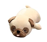 Surakey Chien Peluche Oreiller Peluche Doux Coussin Géant Coussin Peluche Kawaii Peluche Chien Oreiller Animal Poupée Jouet Coussin Oreiller Cadeau Jouets pour Garçons Filles (Marron, 60cm)