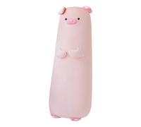 Surakey Cochon Peluche Coussin Long Oreiller Corps d'animaux Poupée Kawaii Oreiller Peluche Moelleux Cochon en Peluche Coussin Décoratif Canapé Lit Cadeau pour Les Enfants de 3 Ans et Plus