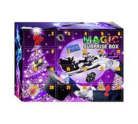 Surakey Coffret Magie Enfant,Calendrier de l'Avent de Noël 2021,kit d'accessoires de Tours de Magie 24 pièces,Ensemble de Jouets Magiques pour Enfants,2022 Cadeaux Jouets pour garçons et Filles