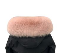 Surakey Col en Fausse Fourrure d'hiver,Fourrure Écharpe de Châles Le de Femme, Col Fourrure synthétique Étole Fourrure Capuche Fausse Fourrure Amovible pour Manteau d'hiver Parka Veste avec Boutons