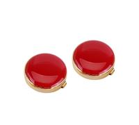 Surakey Couvre Bouton Chemise Métal, Argent Brillant Couvre Boutons de Manchette Rond pour Les Chemises Ordinaires Couvre Bouton de Chemise Rond pour Mariage Affaires Vie Quotidienne 17.5mm