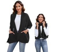 Surakey Écharpe tricotée avec poche, coupe-vent Châle tricoté très élastique cache-cou chaud en maille Châle Cape en Tricot Doux pour l'hiver accessoires de mode, Noël, sorties et shopping